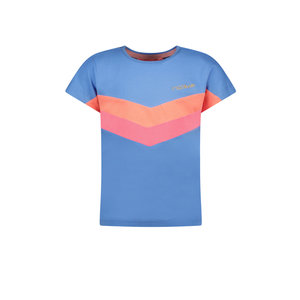 TYGO & vito TYGO & vito meisjes t-shirt met V colorblock print Light Blue