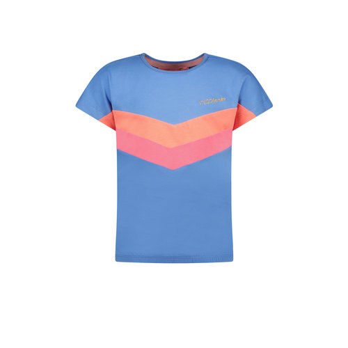 TYGO & vito TYGO & vito meisjes t-shirt met V colorblock print Light Blue