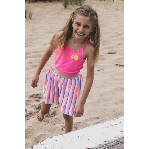 TYGO & vito TYGO & vito meisjes top met glitterprint Lemon Deep Pink