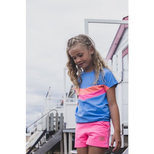 TYGO & vito TYGO & vito meisjes Neon korte joggingbroek met bies Deep Pink