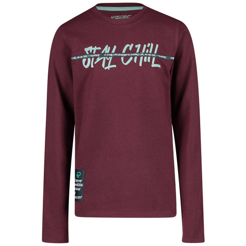 4President 4President jongens shirt Orion Maroon Melange 4President 4President jongens shirt Orion Maroon Melange