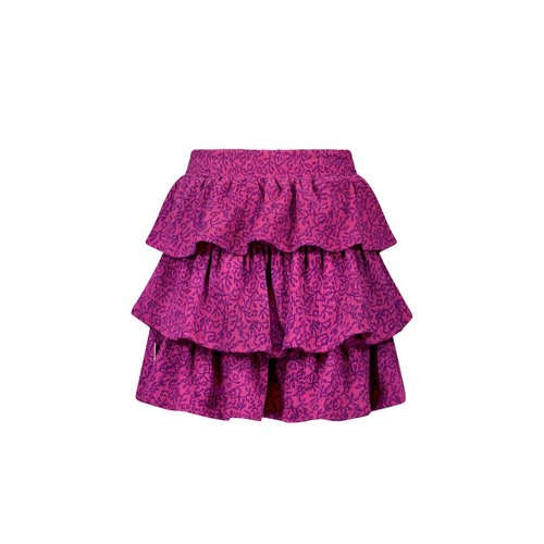 B.Nosy B.Nosy meisjes 3-laagse rok Flower Magenta