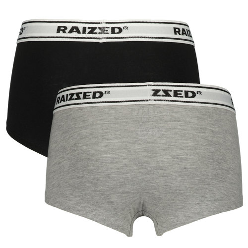 Raizzed Raizzed meiden ondergoed 2-pack boxers Nora Grey Black