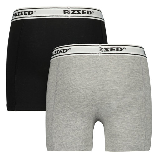 Raizzed Raizzed jongens ondergoed 2-pack boxers Nora Grey Black