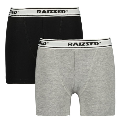 Raizzed Raizzed jongens ondergoed 2-pack boxers Nora Grey Black