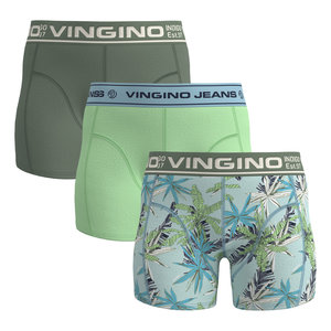 Vingino Vingino jongens ondergoed 3-pack boxers Funky Print Chilled Green