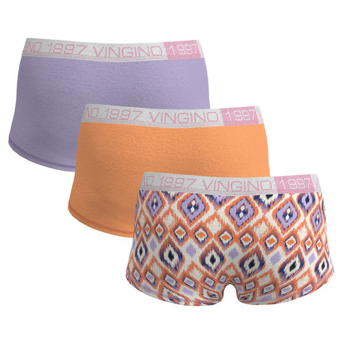 Vingino Vingino meiden ondergoed 3-pack Ikat Light Neon Orange