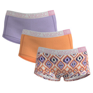 Vingino Vingino meiden ondergoed 3-pack Ikat Light Neon Orange