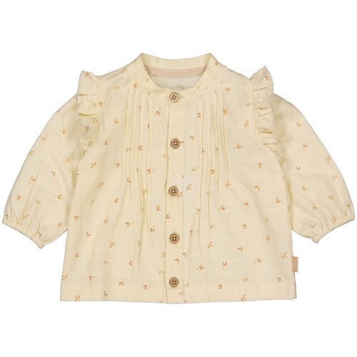 LEVV Levv newborn baby meisjes blouse Femmy aop Vanilla Leaves