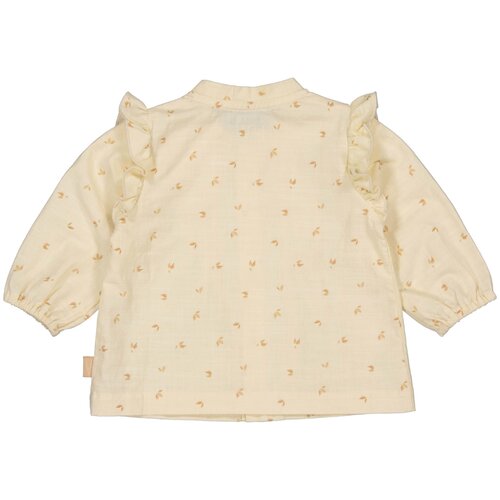 LEVV Levv newborn baby meisjes blouse Femmy aop Vanilla Leaves
