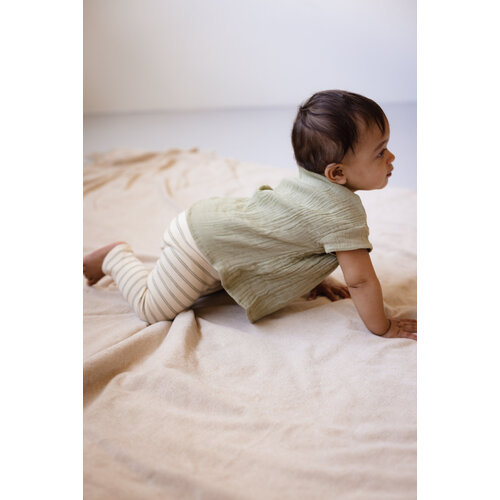 LEVV Levv newborn baby jongens korte mouwen blouse Ferran Olive