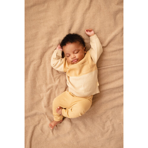 LEVV Levv newborn baby jongens sweater Ferre Camel Light