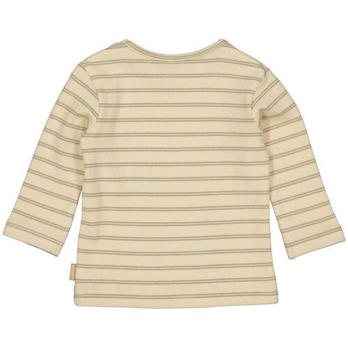 LEVV Levv newborn baby jongens shirt Faber aop Olive Stripe