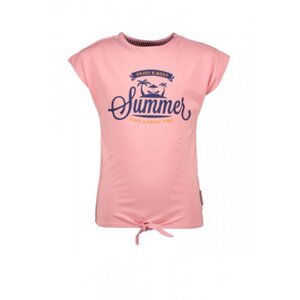 B.Nosy B.Nosy meisjes t-shirt Summer met knoop Punch Pink