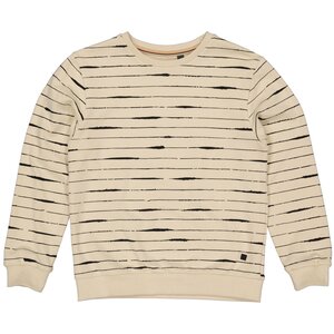 LEVV Levv jongens sweater Falko aop Sand Stone Stripe