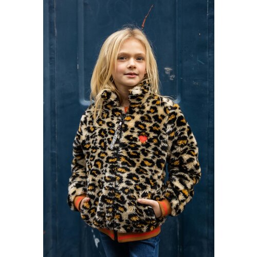 Quapi Quapi baby meisjes winterjas Susanne Brown Light Leopard