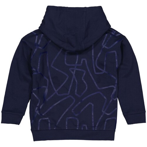 LEVV Levv jongens hoodie Gilius aop Blue Dark Lines