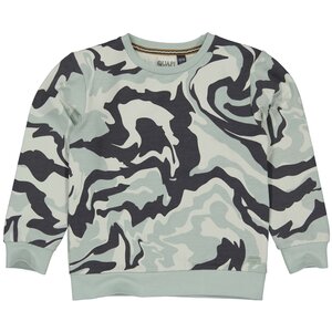 Quapi Quapi jongens sweater Alejo aop Grey Aqua Swirl