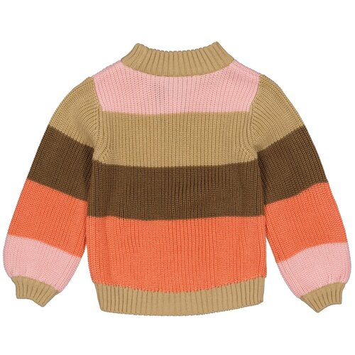 Quapi Quapi meisjes sweater Amelie aop Coral Fushion Stripe