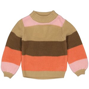 Quapi Quapi meisjes sweater Amelie aop Coral Fushion Stripe