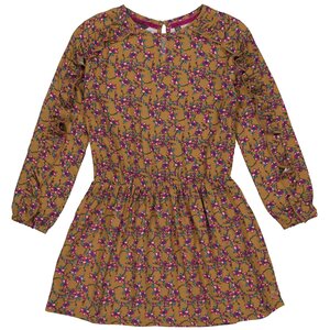 Quapi Quapi meisjes jurk Aafke aop Brown Almond Floral