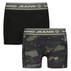 Vingino Vingino jongens ondergoed 2-pack boxers Camou Deep Black