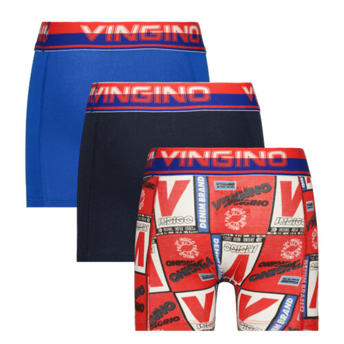 Vingino Vingino jongens ondergoed 3-pack boxers Athletics Midnight Blue
