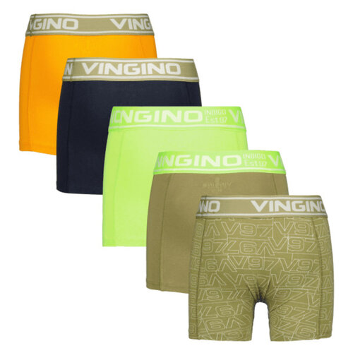 Vingino Vingino jongens ondergoed 5-pack boxers Fine Art Laurel Green