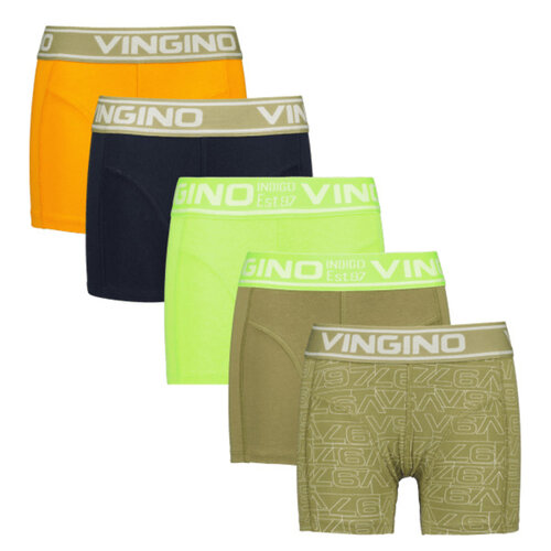 Vingino Vingino jongens ondergoed 5-pack boxers Fine Art Laurel Green