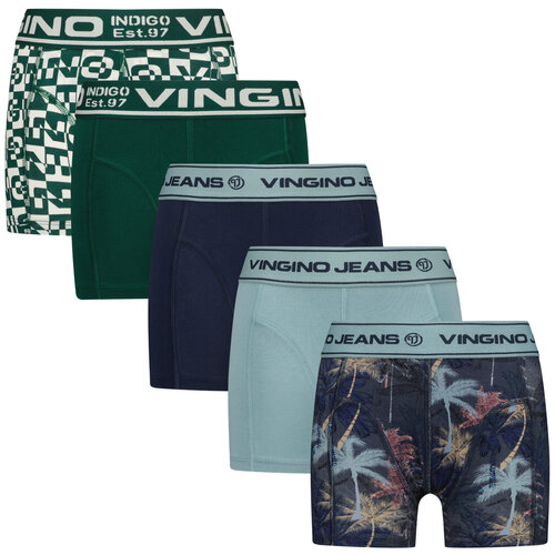 Vingino Vingino jongens ondergoed 5-pack boxers School Dark Blue