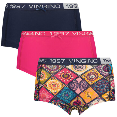 Vingino Vingino meiden ondergoed 3-pack boxers Mandala Multicolor Blue