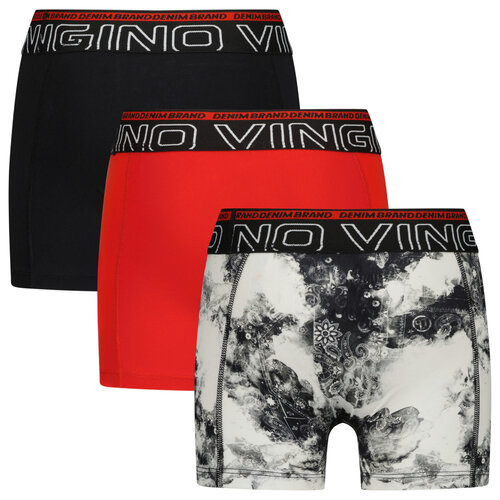 Vingino Vingino jongens ondergoed 3-pack boxers Banda Deep Black