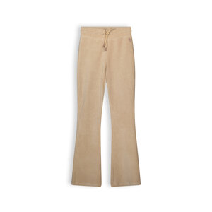 NoBell NoBell meiden velvet rib flared pants Sady Beige