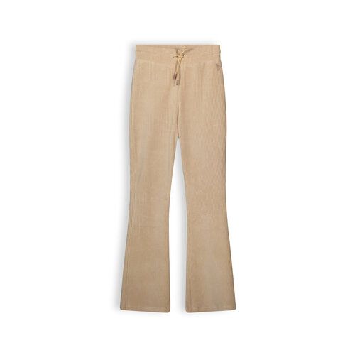 NoBell NoBell meiden velvet rib flared pants Sady Beige