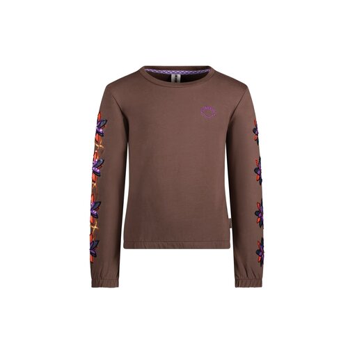 B.Nosy B.Nosy meisjes sweater Gwen Walnut