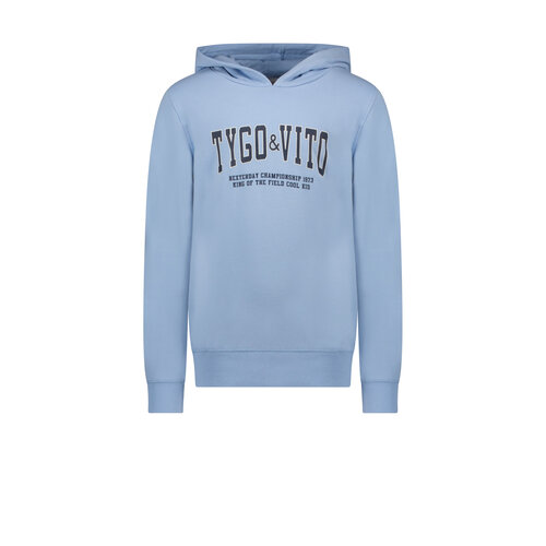 TYGO & vito TYGO & vito jongens hoodie Huub Mid Blue TYGO & vito TYGO & vito jongens hoodie Huub Mid Blue