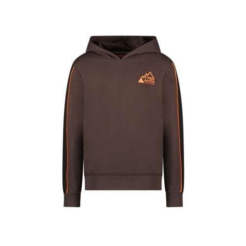 TYGO & vito TYGO & vito jongens hoodie Harm Dark Chocolat TYGO & vito TYGO & vito jongens hoodie Harm Dark Chocolat
