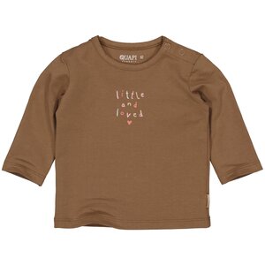 Quapi Quapi newborn baby meisjes shirt Cato Brown Soft