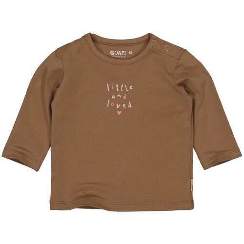 Quapi Quapi newborn baby meisjes shirt Cato Brown Soft