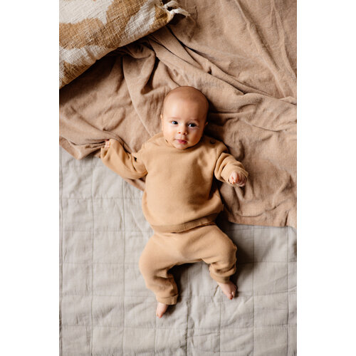 Quapi Quapi newborn baby jongens sweater Cees Camel Soft