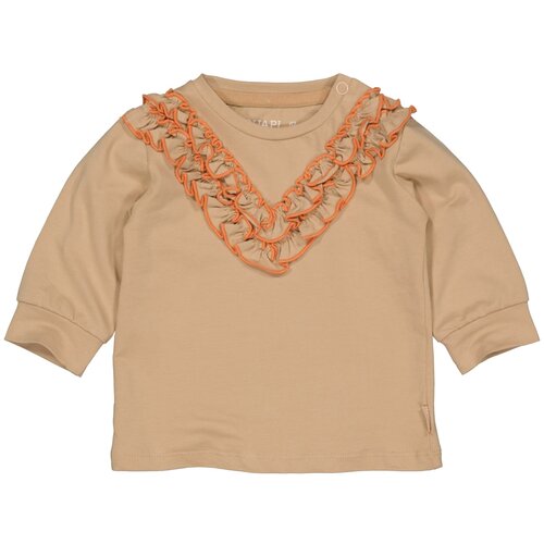 Quapi Quapi newborn baby meisjes shirt Celest Camel Soft