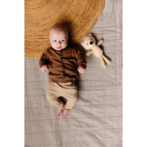 Quapi Quapi newborn baby jongens vest Chase Brown Soft