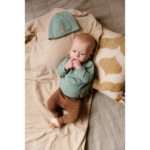 Quapi Quapi newborn baby jongens muts Conrad aop Mint Warmlines