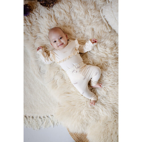 LEVV Levv newborn baby meisjes romper Zoey White Stone