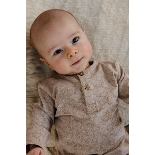 LEVV Levv newborn baby jongens shirt Zana aop Brown Dragonfly