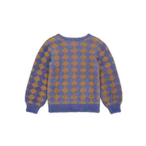 LEVV Levv meisjes sweater Giorgi aop Blue Moon Check