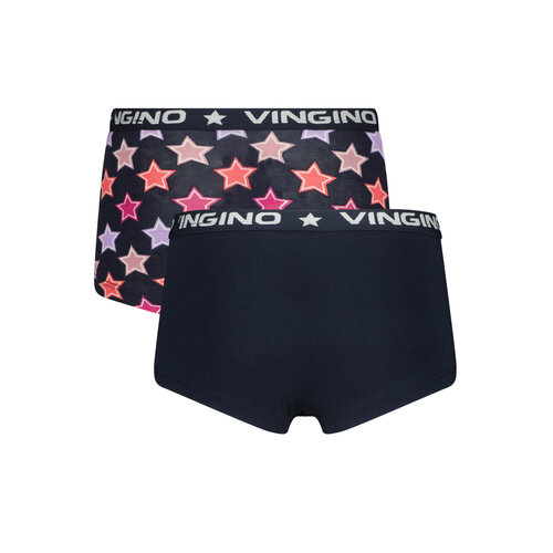 Vingino Vingino meiden ondergoed 2-pack boxers Star Midnight Blue