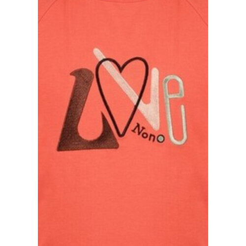 NoNo NoNo meisjes shirt Kookie print Love Winter Coral