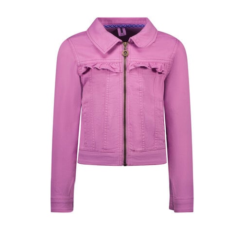 B.Nosy B.Nosy meisjes soft twill jacket met puffy mouwen Orchid