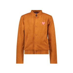 B.Nosy B.Nosy meisjes suede bomber jacket Flame